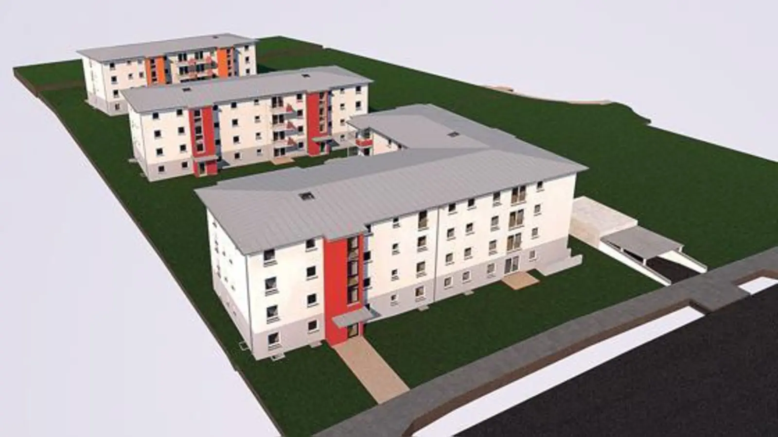 Attraktiv Wohnen zu bezahlbaren Preise, das ist das Ziel der GWU in Unterhaching. 	 (Foto: ASA-Architekten)