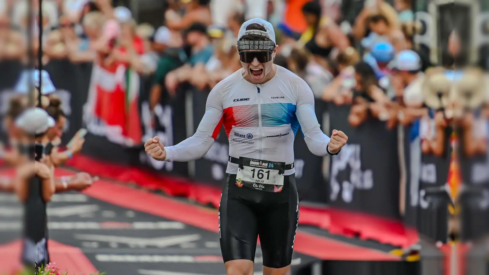 Geschafft. Nach neun Stunden, zwölf Minuten und 23 Sekunden überquert Felix Schiller die Ziellinie. (Foto: Schiller)