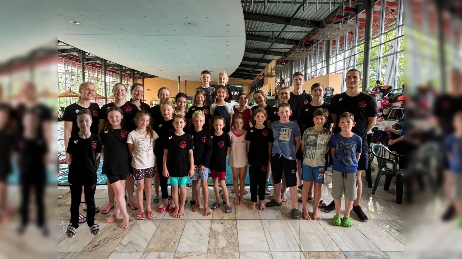 Die Jungs und Mädchen des SV Lohof freuen sich über ihre guten Leistungen beim Pokalschwimmen.  (Foto: Verein)