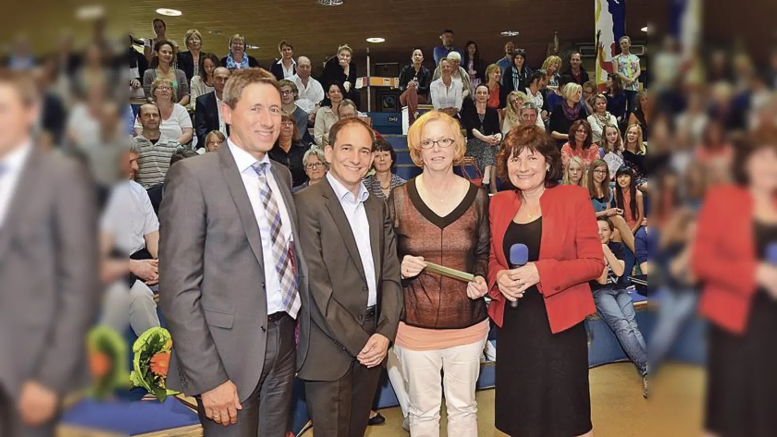 Freude bei Christoph Böck, Andreas Hautmann, Annegret Harms und Anna Karg (von links).	 (Foto: VA)