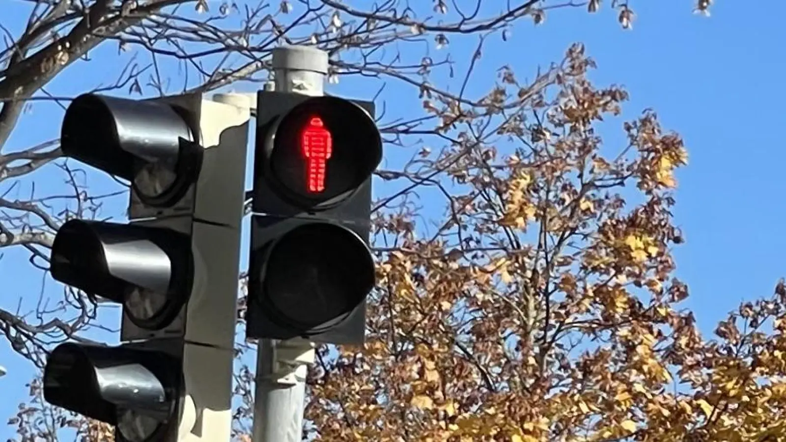 Trotz für ihn roter Ampel rannte ein 20-Jähriger am Morgen über die Straße.  (Symbolbild: pst)