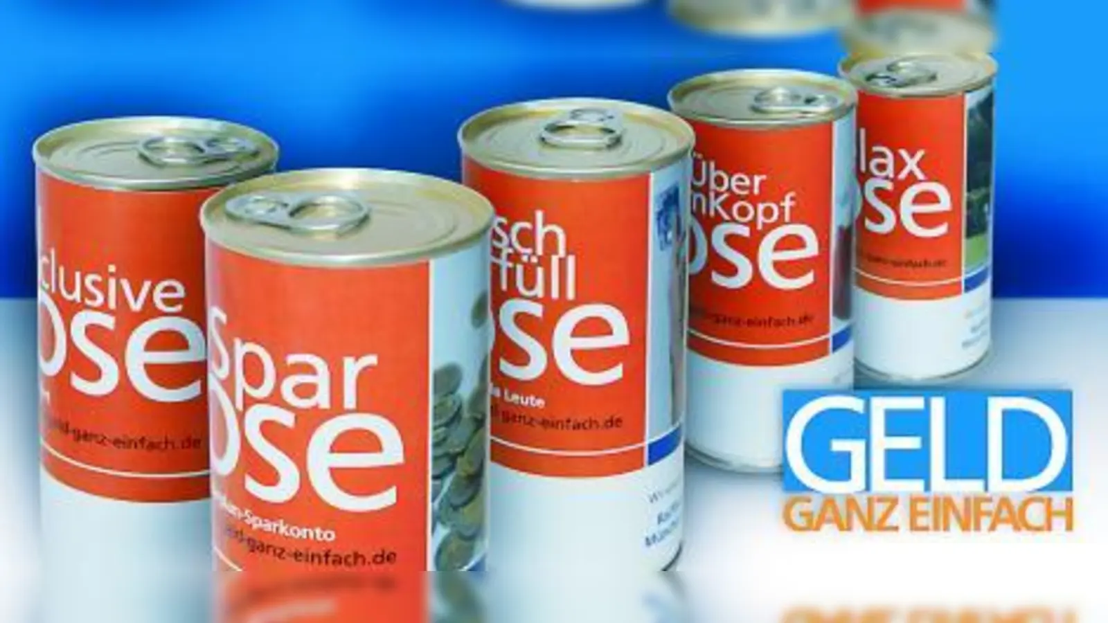 In den fünf „Dosen“ verbergen sich handgeschnürten „Packerl“, mit denen die Kunden, so verspricht die Raiffeisenbank München-Süd, die wichtigsten Vorhaben sofort und ohne großen Aufwand in Angriff nehmen können. (Foto: pi)