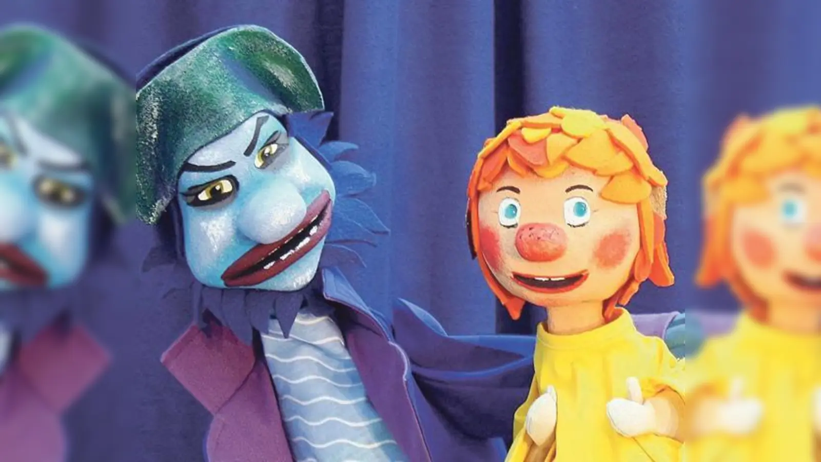 Der blaue Klabauter (links) will den Kobold Pumuckl zurück ins Meer holen.	 (Foto: VA)