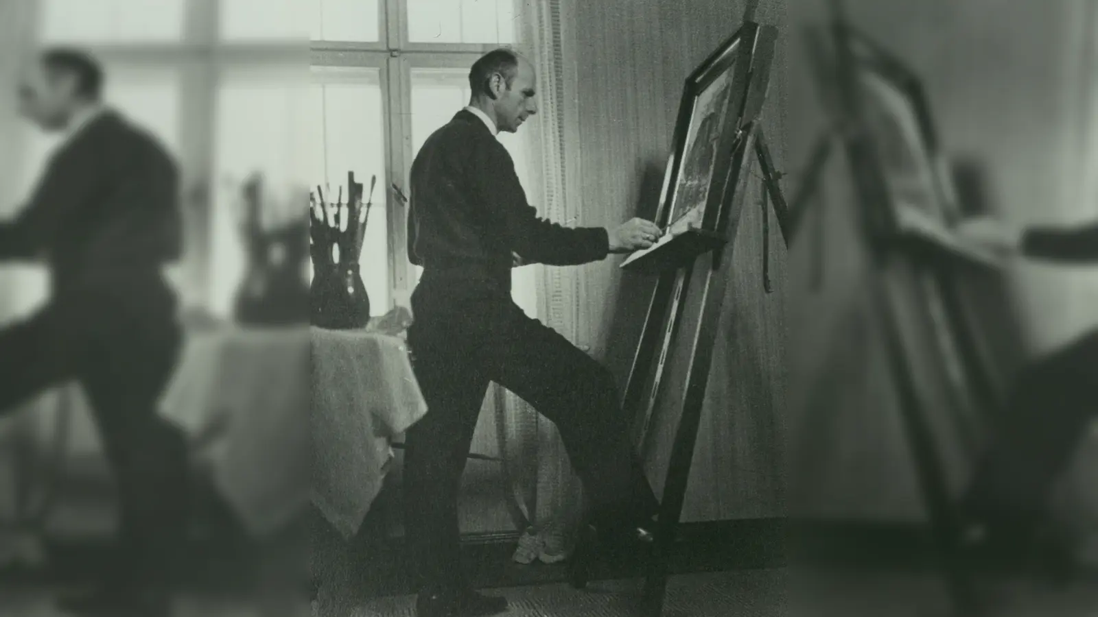 Willibald Paschke im Jahr 1935 an der Staffelei  (Foto: privat)