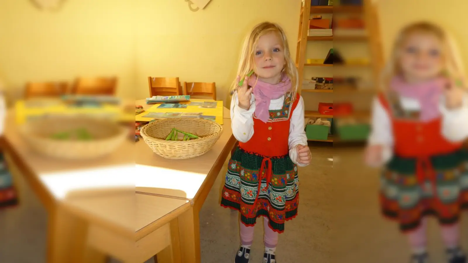 Zwar haben Anouks Großeltern schon ein Telfon, aber bei dem ist der Akku kaputt. Um trotzdem mit Oma und Opa telefonieren zu können, weiß die vierjährige Anouk ein passendes Weihnachtsgeschenk: „Oma und Opa schenke ich ein Telefon.“ Dies kann sie aber noch nicht alleine kaufen, daher wird Anouks Mutter mithelfen. Zusätzlich will Anouk aber, so wie im letzten Jahr schon, noch ein ganz eigenes Geschenk für die Großeltern basteln: „Letztes Jahr habe ich ihnen Bilder mit Barbies geschenkt. Für die Oma eine Barbie mit Ballkleid und der Mann, der zu der Barbie gehört, das war der Opa.“ In diesem Jahr hat sich Anouk noch viel vorgenommen: „Ich will was basteln“, erzählt sie. Was genau soll eine Überraschung werden und wird daher noch nicht verraten. (Foto: BK)