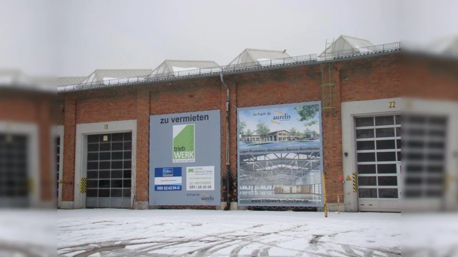 Bereits seit Monaten wirbt die Aurelis mit großformatigen Plakaten für ihr Projekt „Triebwerk”. (Foto: pst)