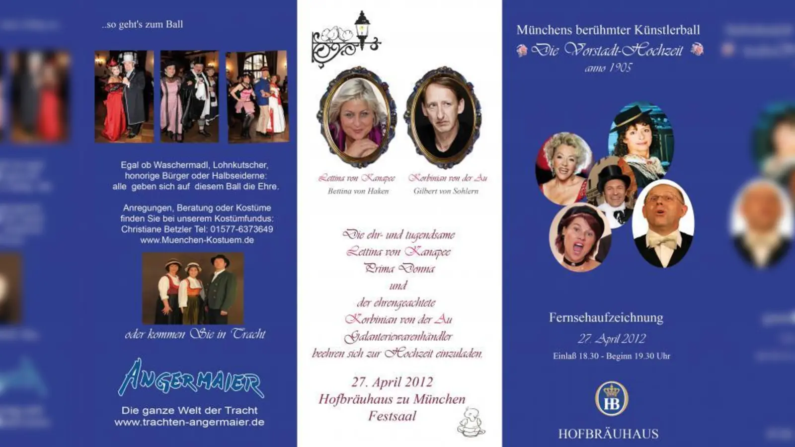 Am Freitag, 27. April, wird im Hofbräuhaus die traditionelle „Vorstadt-Hochzeit” mit Gilbert von Sohlern als Bräutigam gefeiert. (Foto: pi)