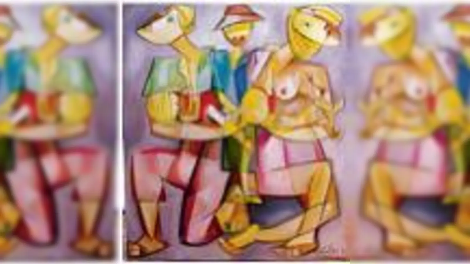 Sieht ein bisschen nach Picasso aus: Gemälde »Familia« von Flavio Scholles.	  (Foto: VA)