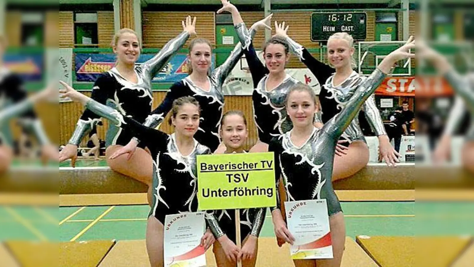 Die Unterföhringer Turnerinnen können mit ihrer Leistung zufrieden sein.	 (Foto: Verein)