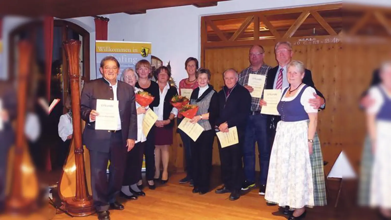 Wolfram Staude, Bruni Dorrer, Hannelore Ludwig, Brigitte Binder, Heike Rothmoser, Maria Pollnow, Adolf Urscher, Rudolf Klinger, Hans-Joachim Höhl, und Hannelore Kufer (v. li.).	 (Foto: Verein)