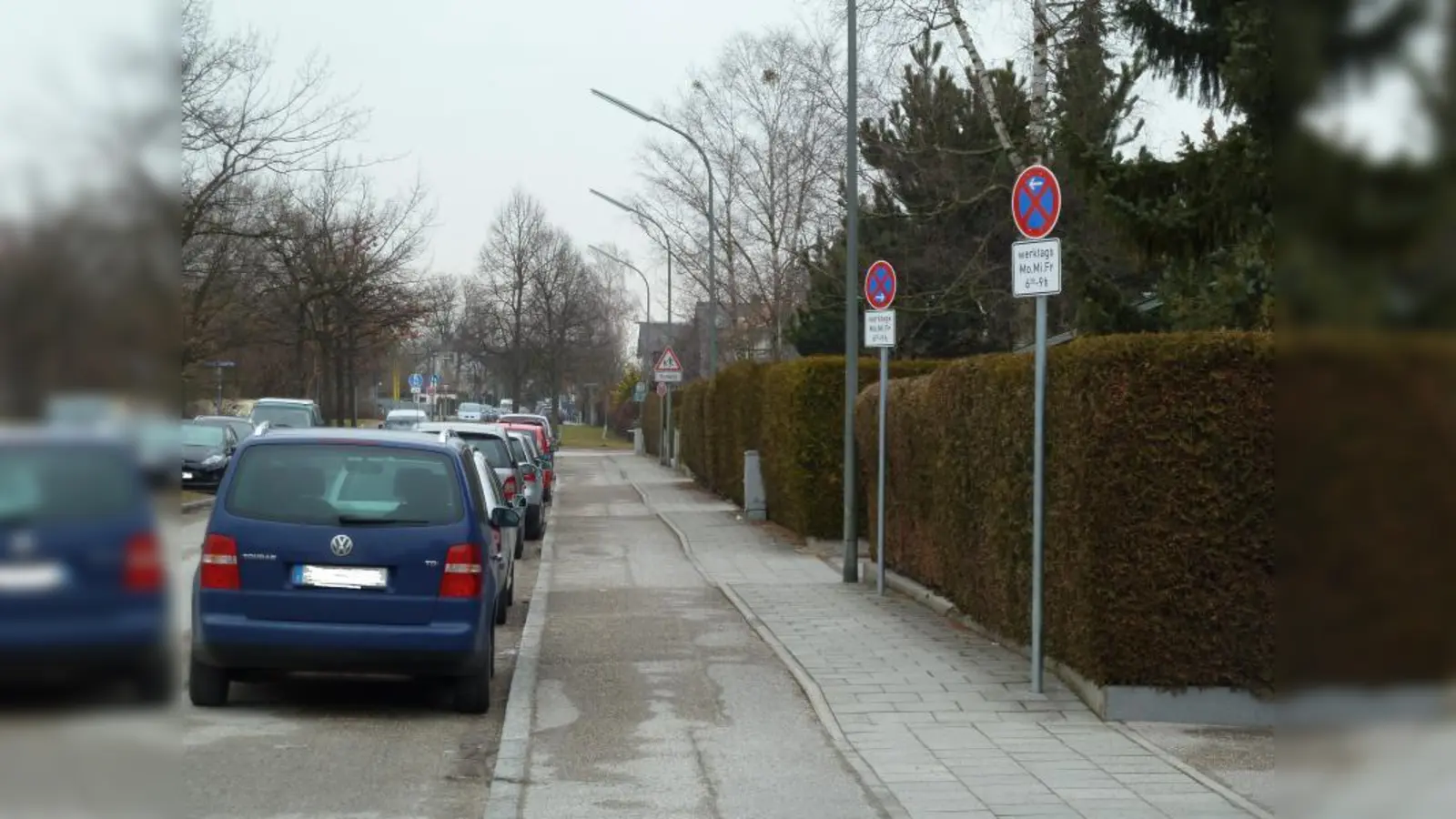 In der Zwiedineckstraße wurde vom Kreisverwaltungsreferat ein Haltverbot eingerichtet. (Foto: sb)