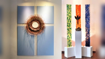 Die Aureole und die Glasstelen von Paulo de Brito. (Foto: BRK)