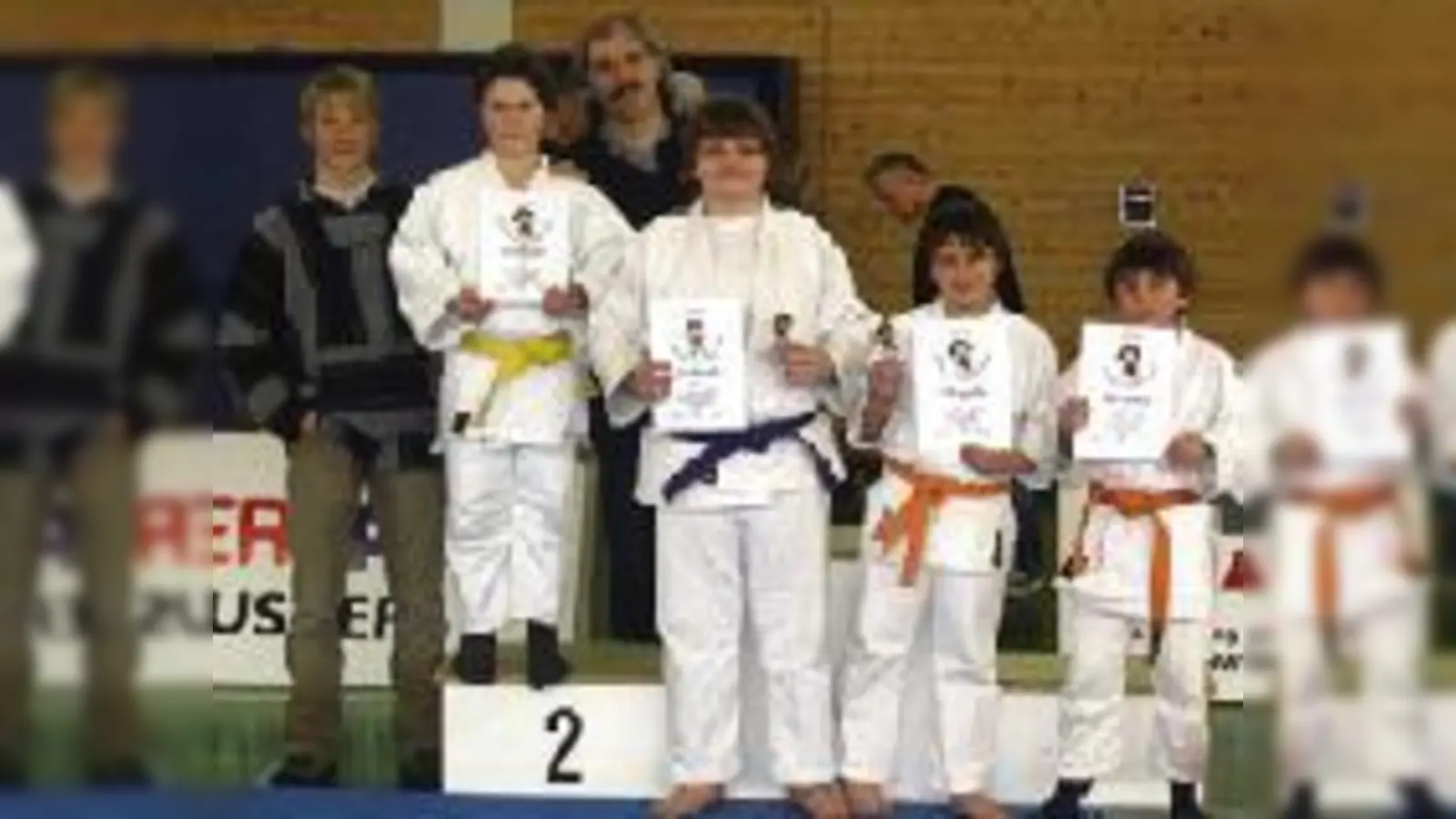 Trotz Wetterchaos angereist und dann auch noch auf dem Treppchen gelandet: Die Judo-Delegation der Sportfreunde Harteck. (Foto: VA)