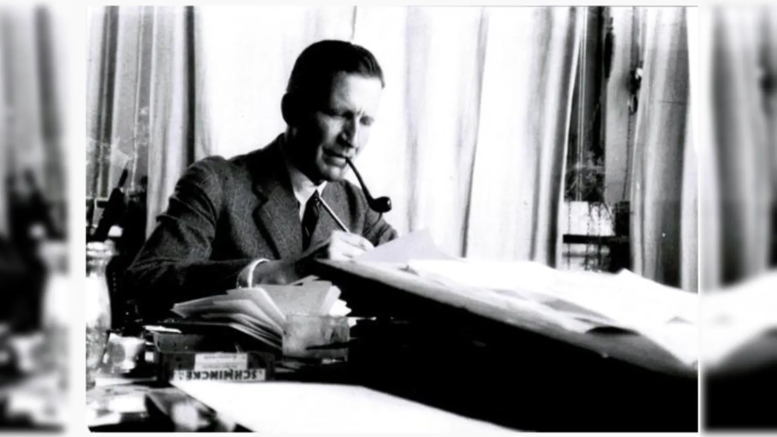 Porträtfoto von Paul Renner. Münchner Studenten haben zu seinem Leben und Wirken eine Ausstelllung erarbeitet. (Foto: Bayerische Staatsbibliothek, Ana 814)