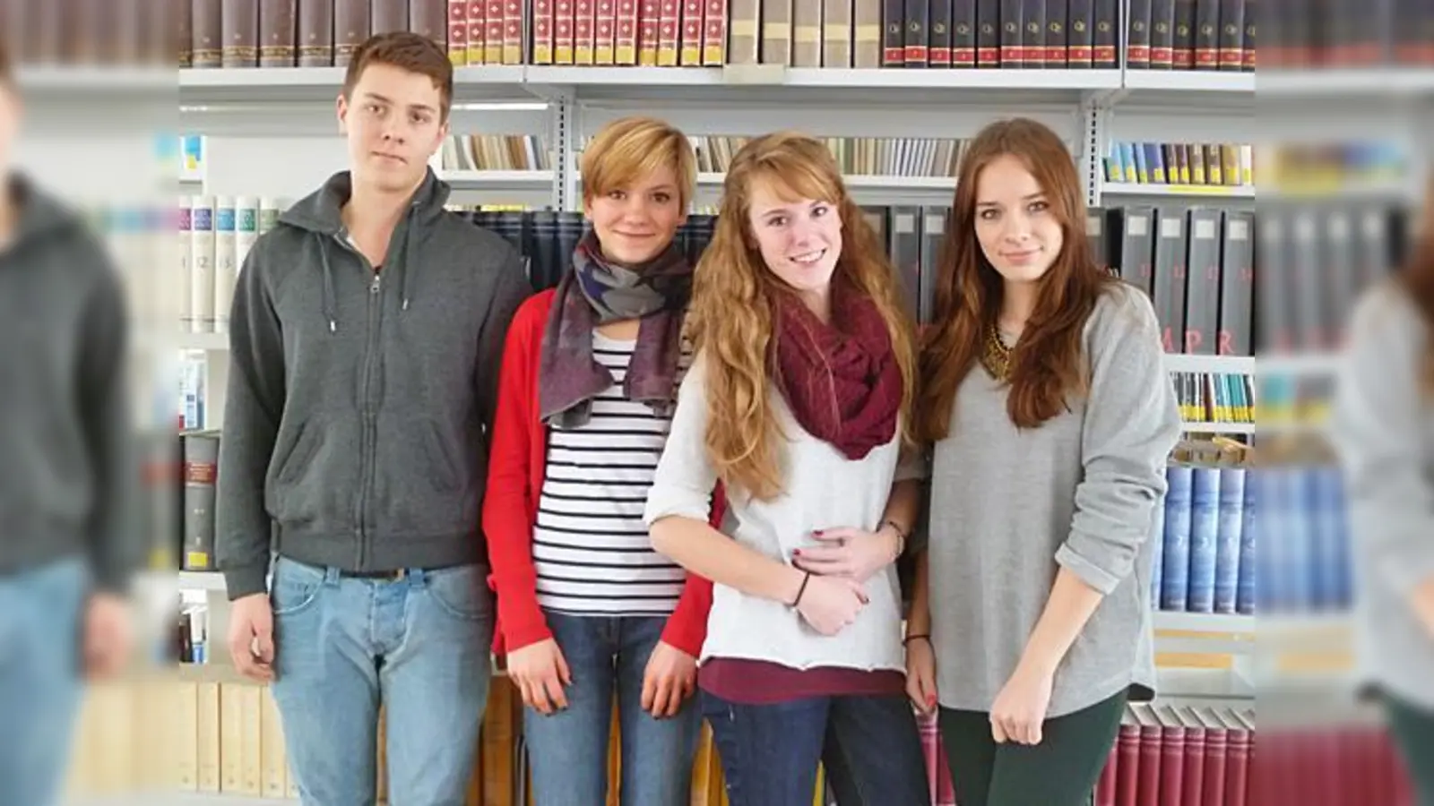 Die vier Punktsieger beim schulinternen Qualifikationswettbewerb am Vaterstettener Gymnasium. 	 (Foto: privat)