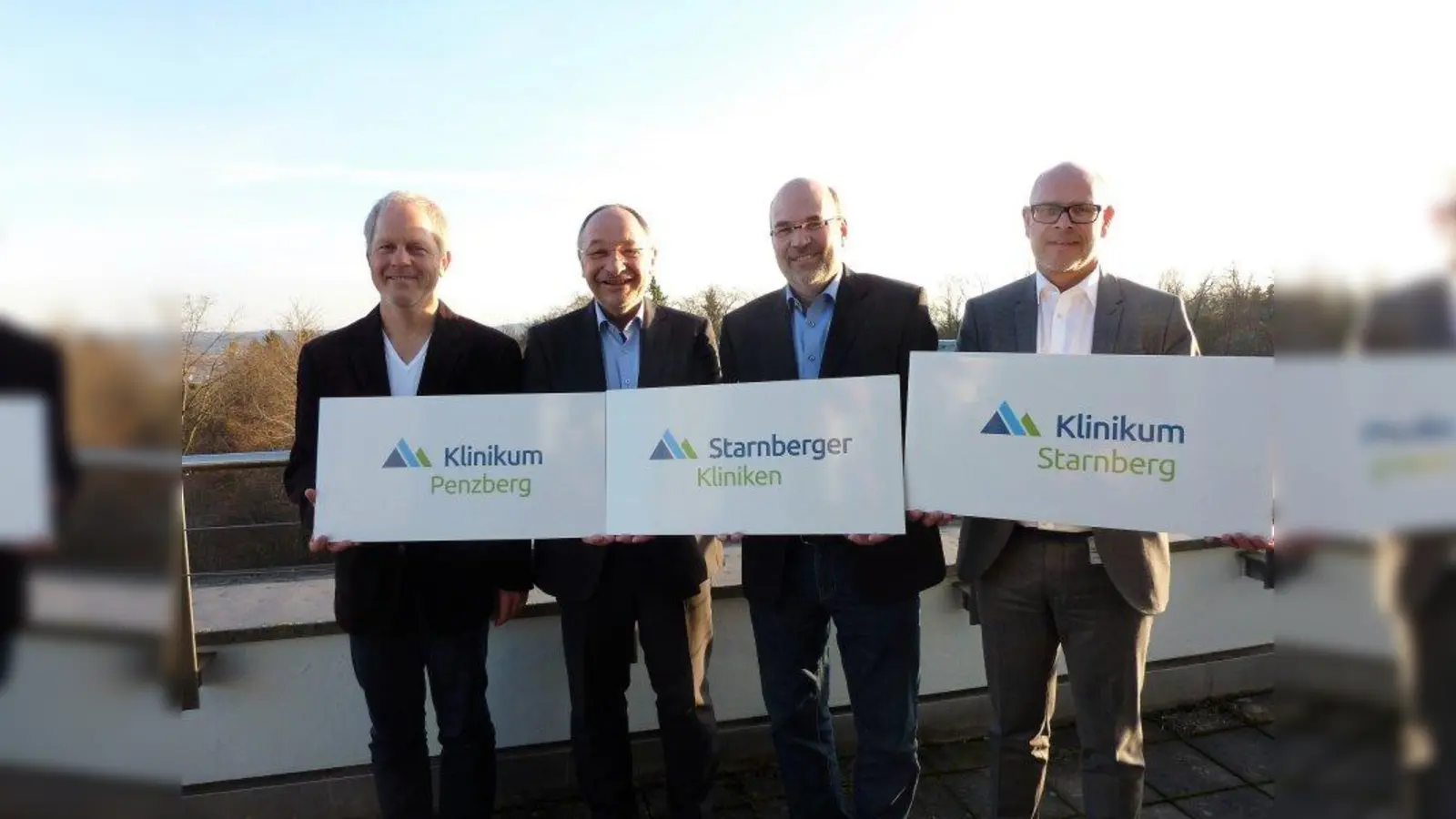 Unter der neuen Dachmarke &amp;quot;Starnberger Kliniken&amp;quot; vereint: Carl Rauschmeier (Penzberger Krankenhaus), Karl Roth, Thomas Weiler (Holding) und Heiner Kelbel, der neue Chef vom Krankenhaus Starnberg. (Foto: Hauck)