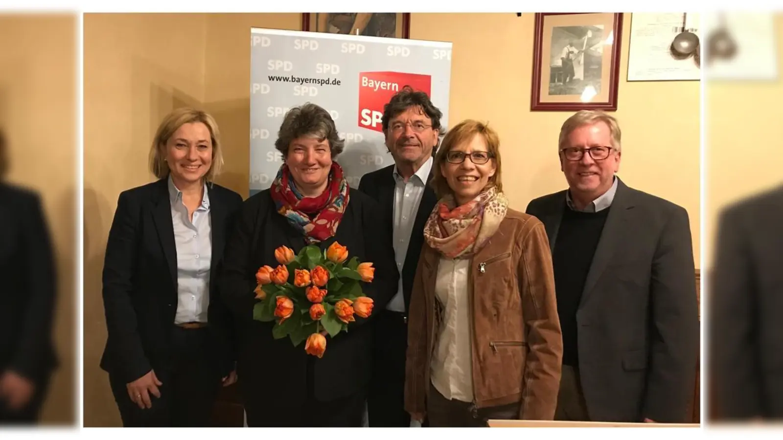 Der SPD-Kreisvorstand: Doris Rauscher, Dr. Bettina Marquis, Albert Hingerl, Diana Thalhammer und Sepp Mittermeier (v. li.) (Foto: SPD)