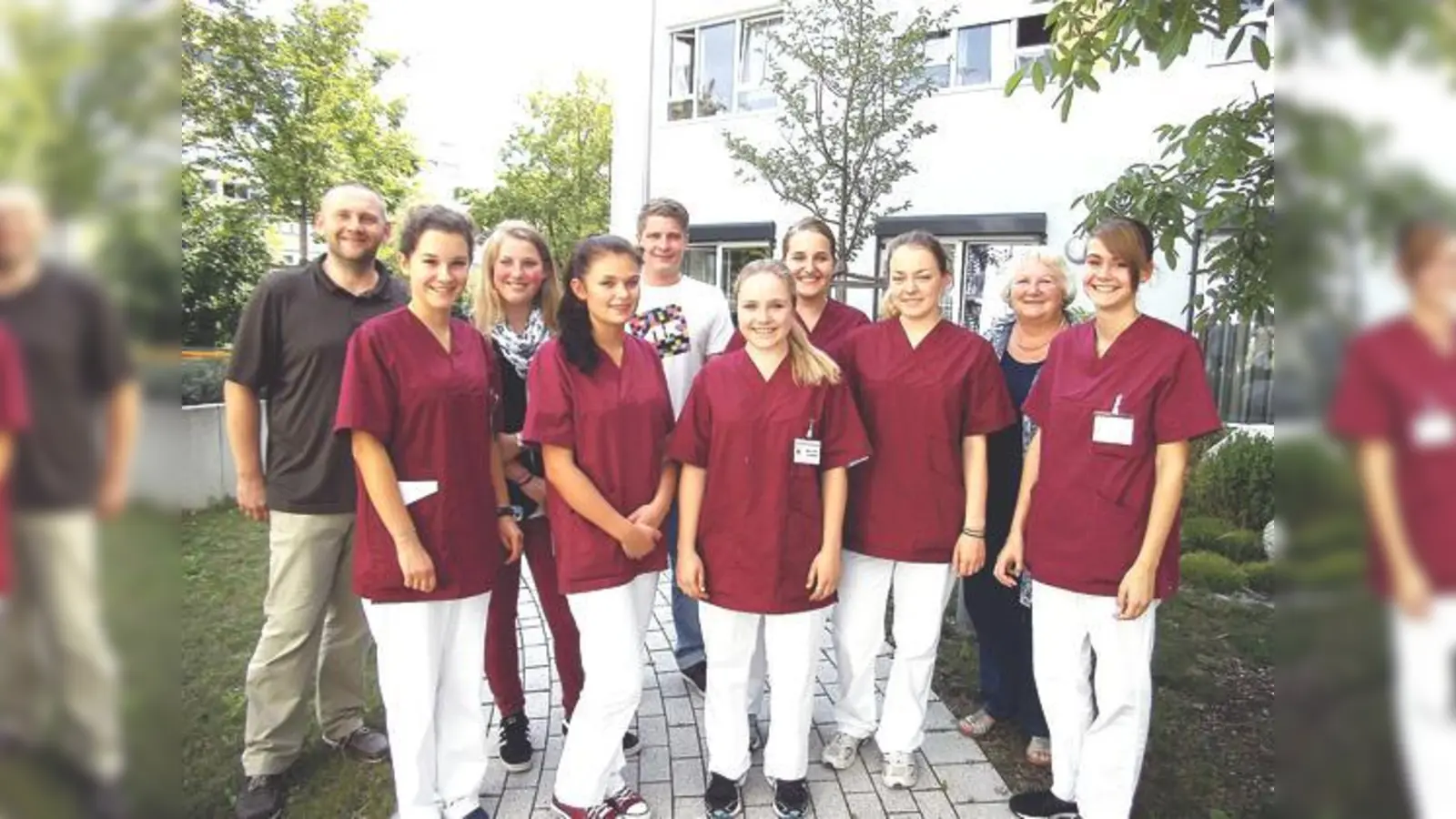Die Schüler der FOS Unterschleißheim und Pasing beendeten ihr Praktikum. 	 (Foto: Haus am Valentinspark)