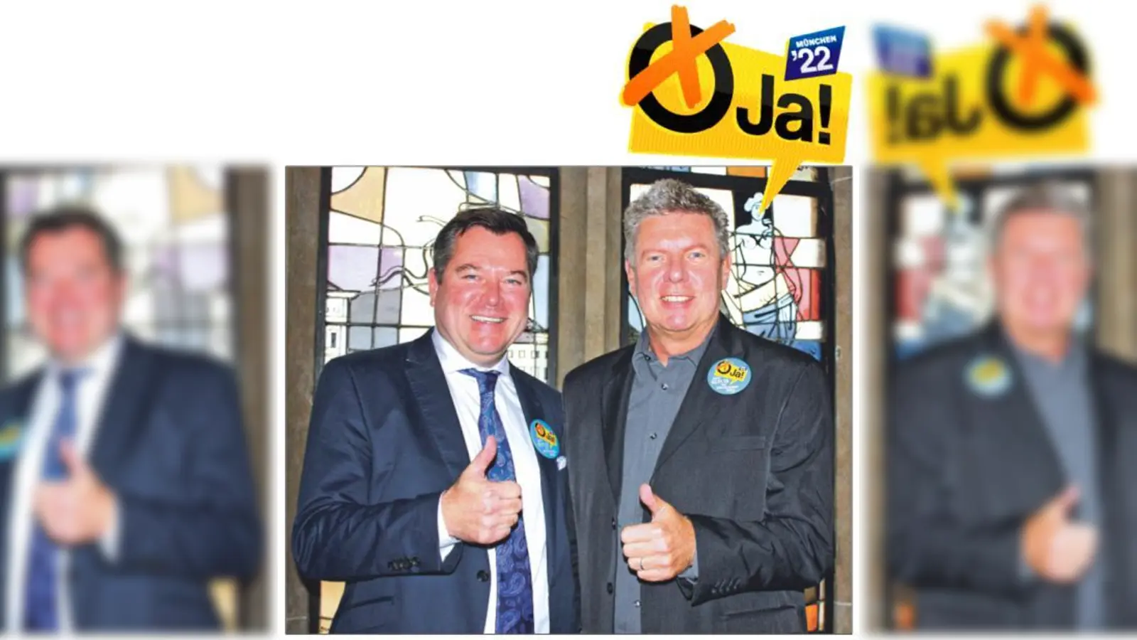 Gemeinsam gewinnen: Josef Schmid (CSU, links) und Dieter Reiter (SPD, rechts) bekennen sich zu Olympia 2022.	 (Foto: job)