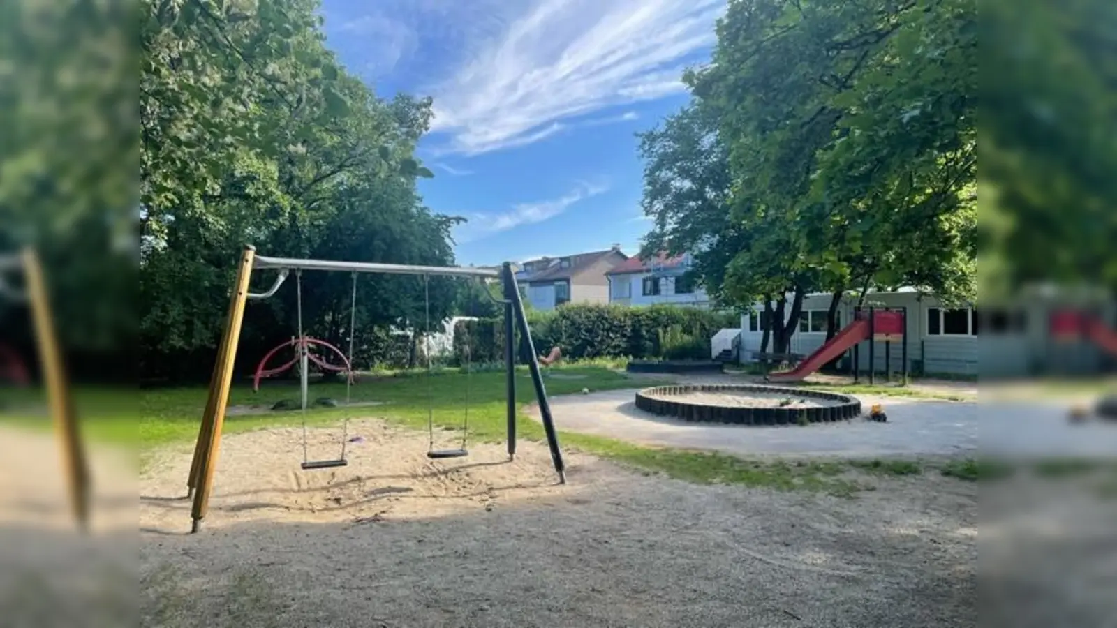 Der Spielplatz an der Rosenstraße ist derzeit teilweise gesperrt. Er wird Stück für Stück wieder freigegeben. (Foto: Stadt Germering)