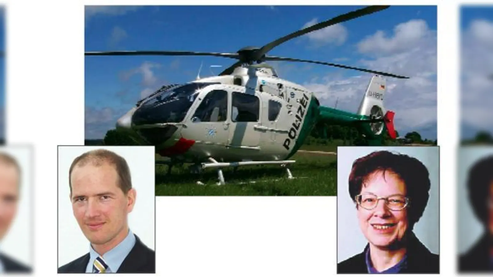 Die Bundespolizei ist bereits vor Ort. Nun soll auch die Landespolizei kommen. Foto klein: BA-Vorsitzender Markus Auerbach, BA-Vorsitzende Antonie Thomsen.  (Foto: Hubschrauberstaffel d. bayrischen Polizei/Hartl/Archiv)