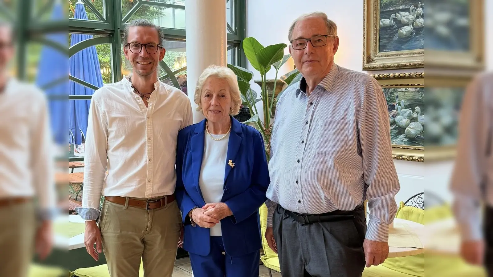 Kai Pietzner (links) mit Margot Günther (Ehrenvorsitzende der Senioren-Union im KV 8) und Werner Link (Vorsitzender der Senioren-Union im KV 8). (Foto: Senioren-Union)
