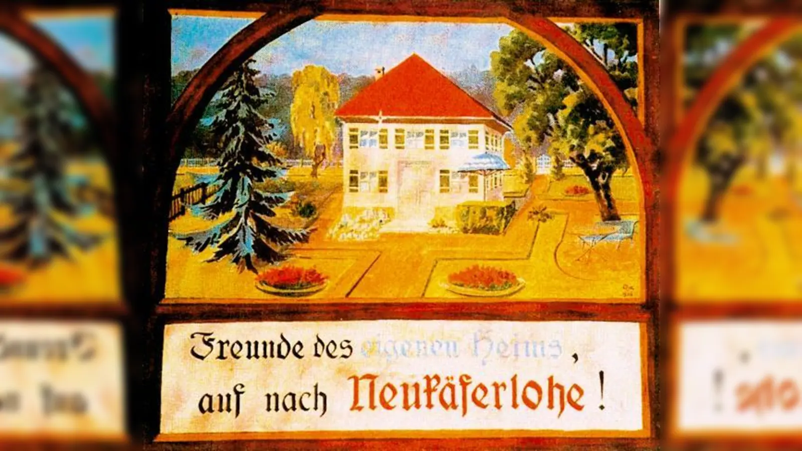 Mit diesem Plakat versuchte Josef Stadler seinen Grund und Boden an wohl­habende Münchner loszuwerden.   (Foto: Archiv Hubert Fleckenstein)