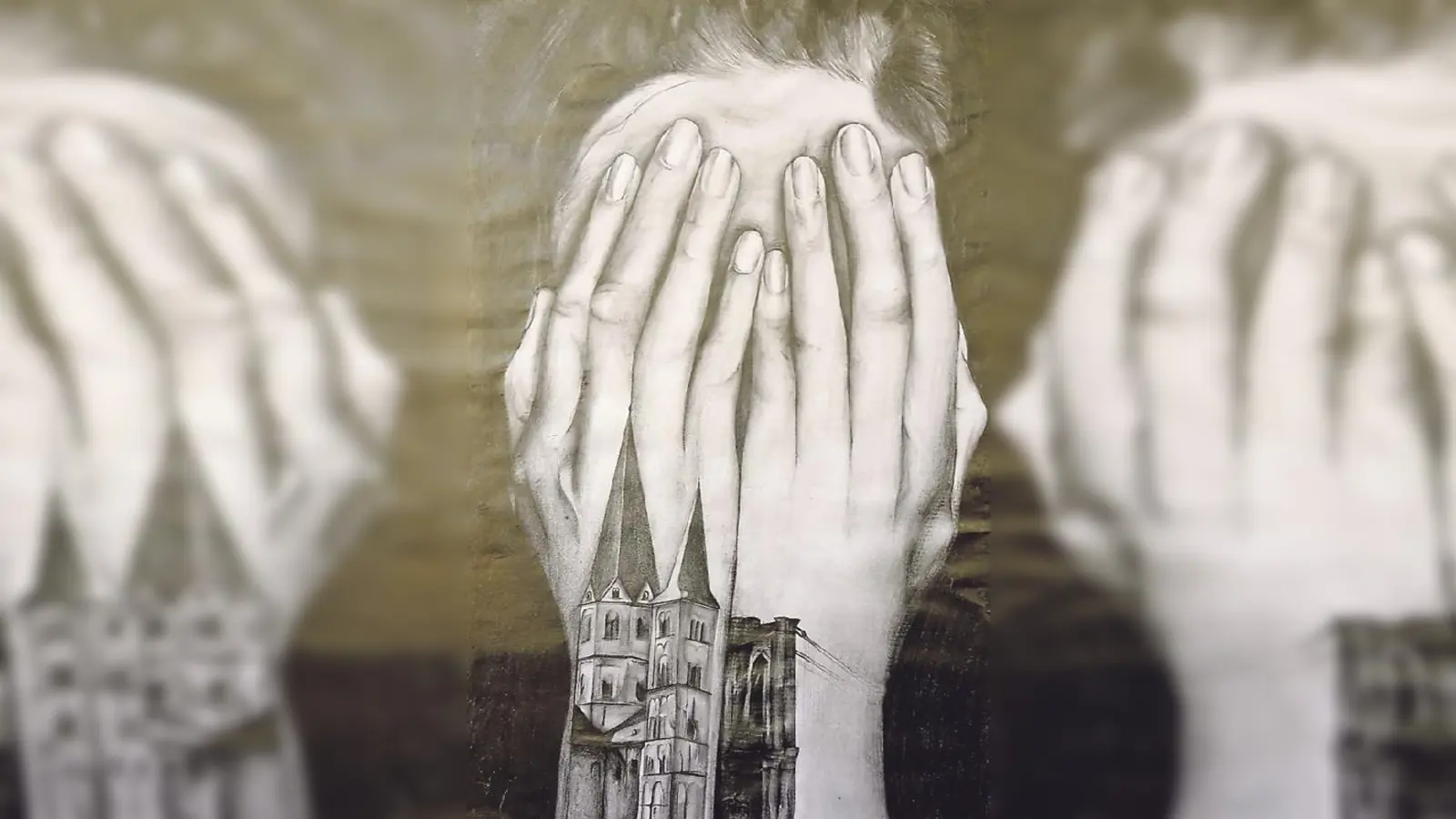 Mitunter beängstigend: Die vielschichtigen Arbeiten der Fachoberschüler werden im Pelkovenschlössl gezeigt.	 (Foto: VA)