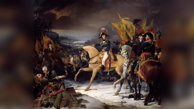 Das Ende der Schlacht von Hohenlinden: Generalmajor Moreau, begleitet von den Generälen Grouchy und Ney, trifft auf General Richepance.  (Foto: Gemeinfrei)