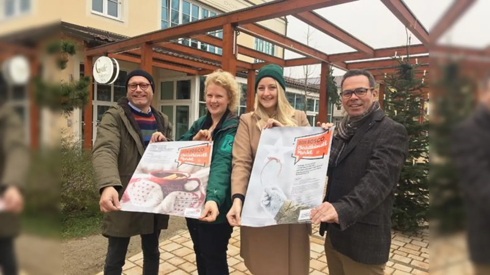 Florian Hauner, Martina Edenhofer, Lena Dehnert und Stefan Bauer (v.l.) freuen sich auf den ersten Don Bosco Christkindlmarkt.  (Foto: Benjamin Schuldt)