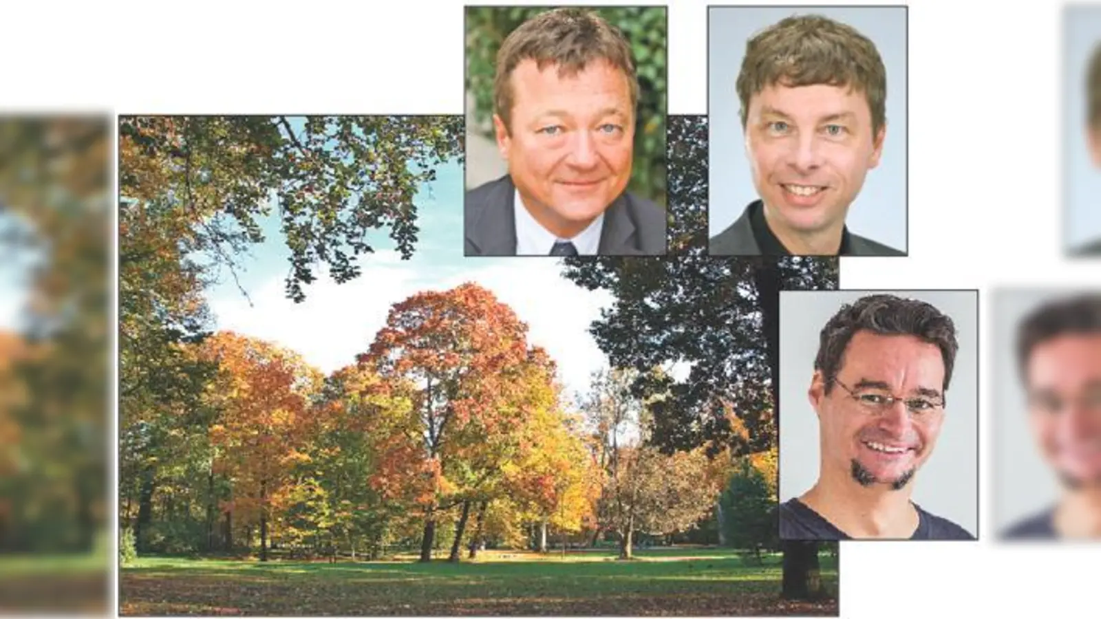 Christian Hierneis (o. l.), Heinz Sedlmeier (o. Mitte) und Martin Glöckner sind für die Wiedervereinigung des Englischen  (Foto: Sie stellen Bedingungen an die Kommunalpolitiker der Stadt. 	Green City/Bund Naturschutz/S. Engel/LBV Archiv)