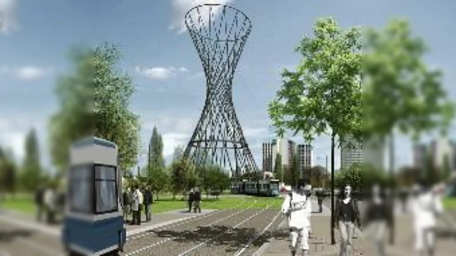 Highlight der neuen Tramstrecke: die Linie 17 wird durch das Kunstwerk »Mae West« fahren.  (Foto: SWM, Atelier-Fischkandl)