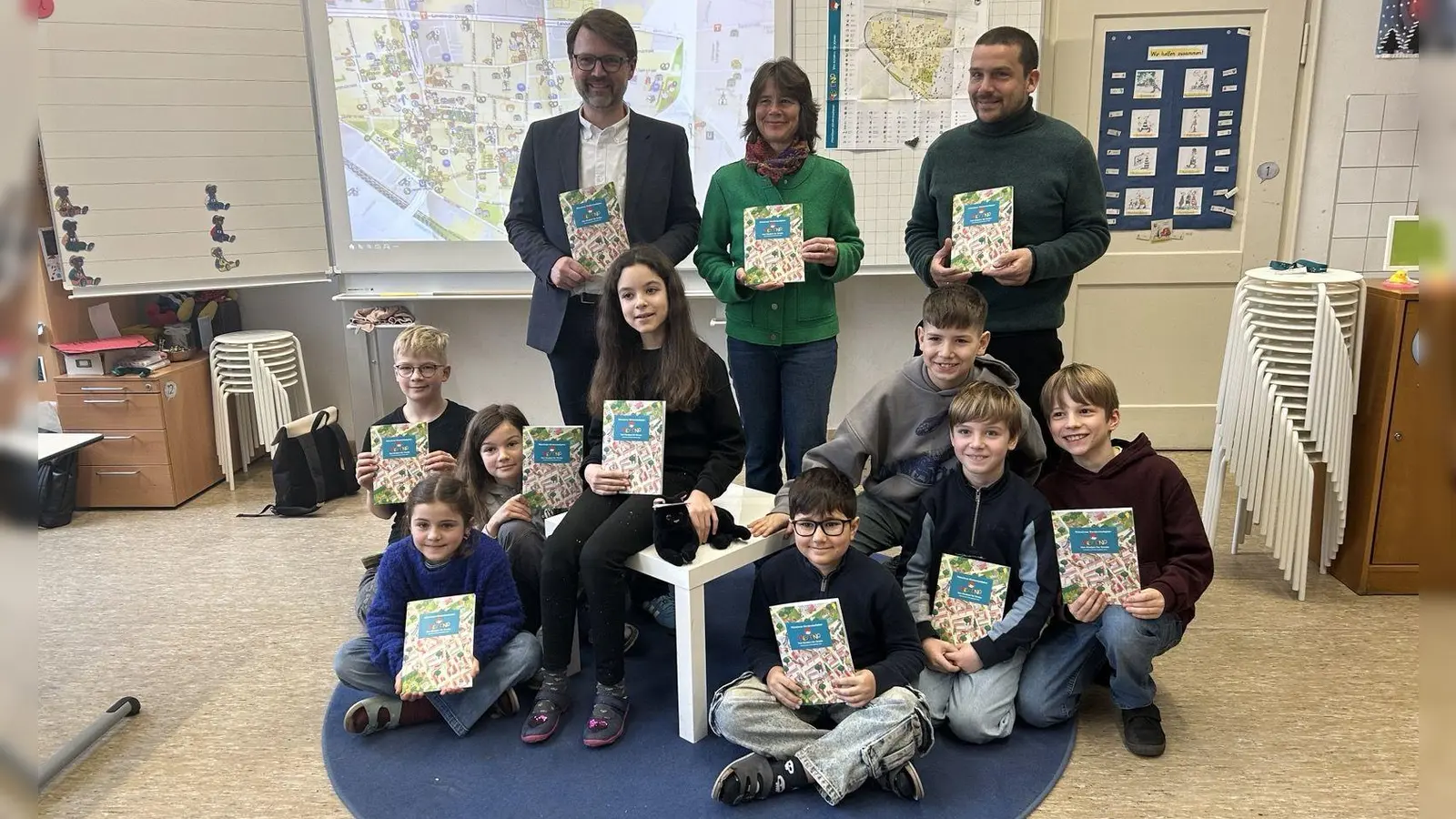 Intensiv haben die Kinder das Westend „erforscht”, um den Kinderstadtplan zu erstellen. (Foto: Winkler)