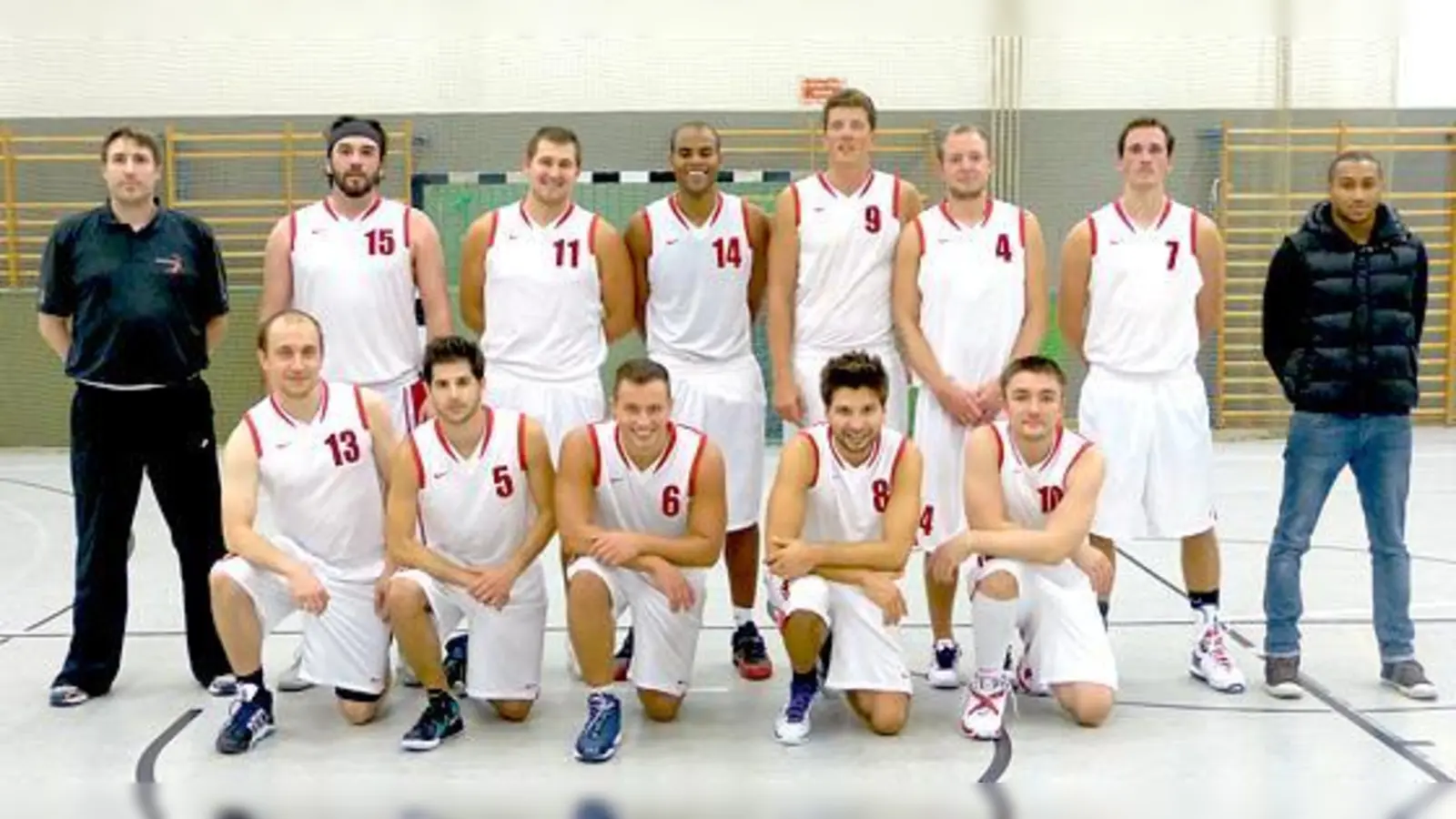Die 1. Herren-Basketball-Mannschaft des TSV Milbertshofen. 	 (Foto: Verein)