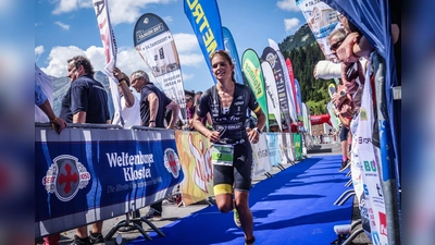 Immer vorne mit dabei, die Grünwalder Triathletin Daniela Kleiser, die Dank einer Wildcard dieses Jahr im Profibereich starten konnte.  (Foto: VA)