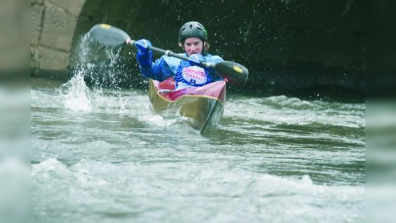 Neza Vrevc beim Sprint auf der Fulda zu ihrem 2. Platz. (Foto: pi)