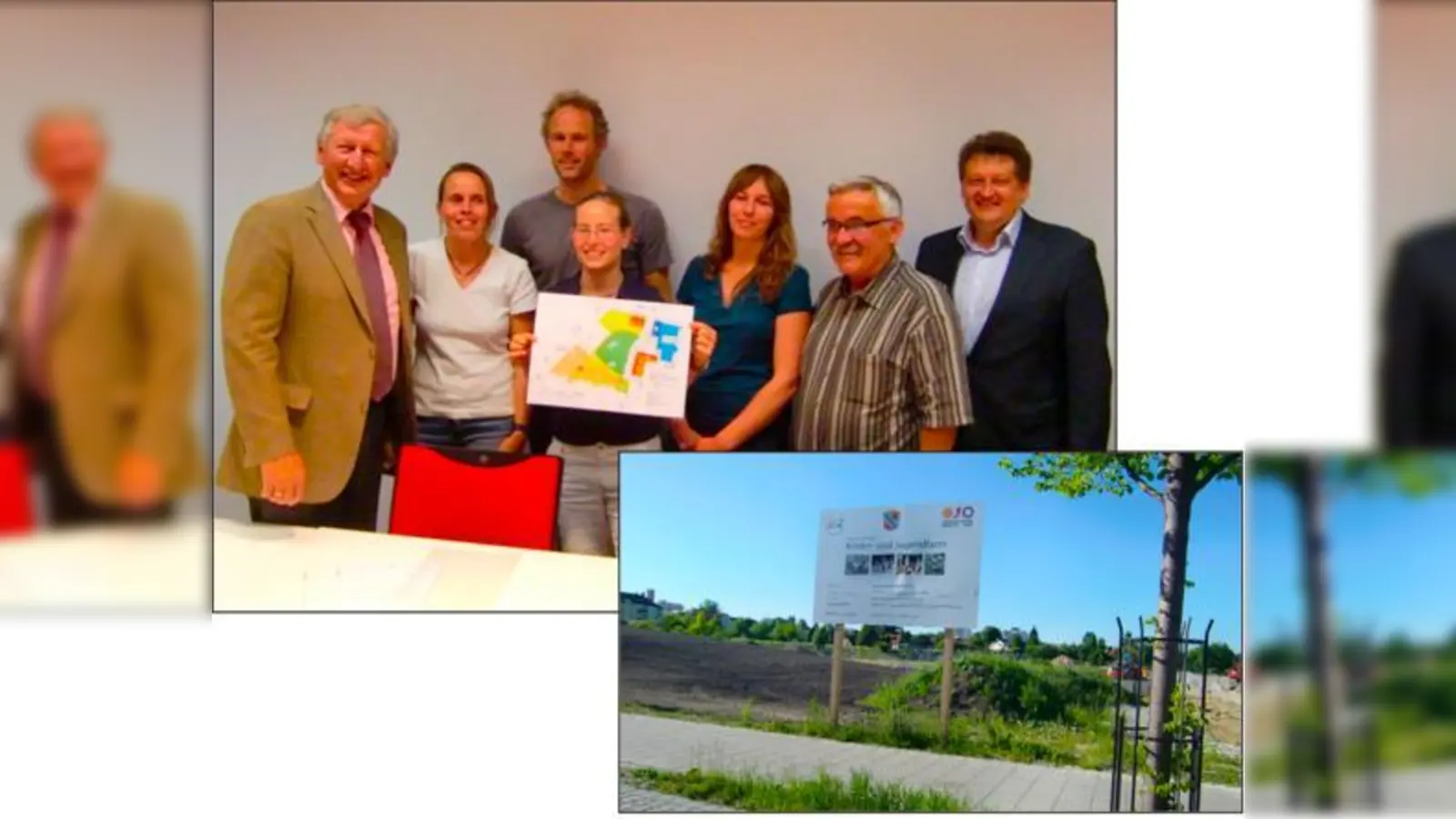 Die Stützen des Projekts (v.li.): Bürgermeister Franz Schwarz, das Team des Kreisjugendrings München-Land mit Elisabeth Herold, Markus Gabler, Clara Dachs und Manuela Stöttner sowie Initiator Karl Klietsch und Vize-Gemeindechef Thomas Weingärtner.  (F.: ikb)