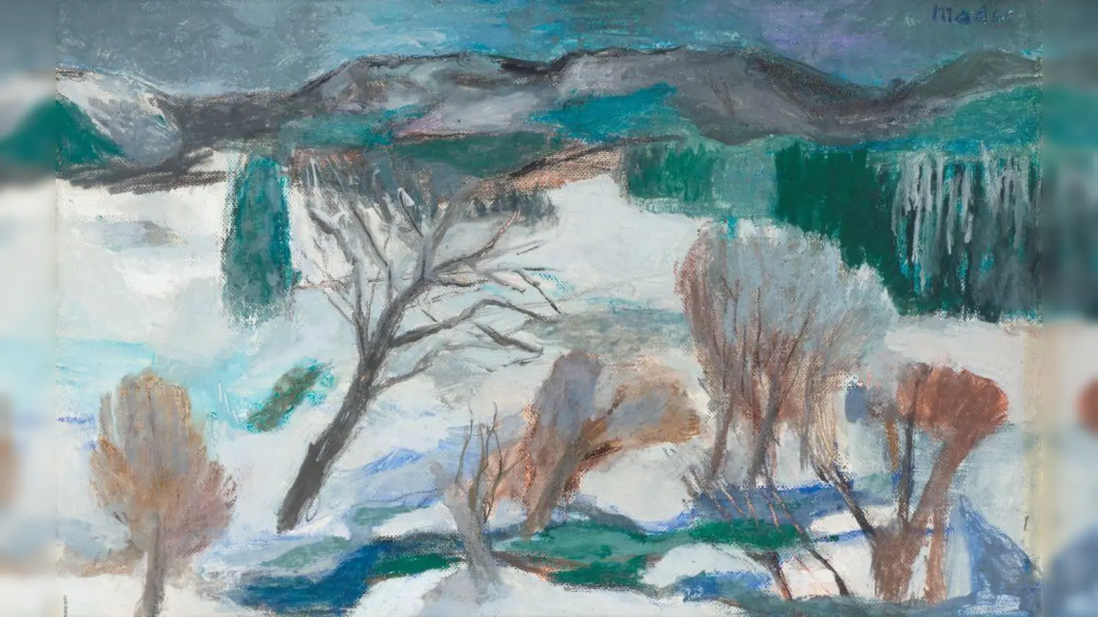 Joseph Mader, Winter im Gebirge (Kunstbesitz der Stadt München). (Foto: Mader)