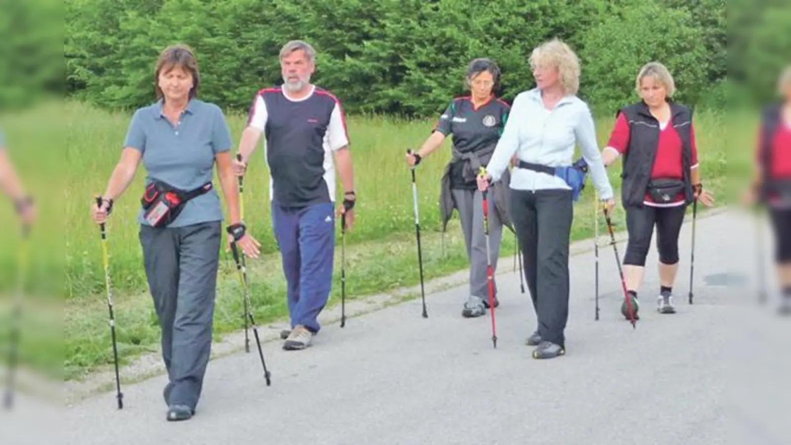 Beim Nordic Walking kommt es auf die richtige Technik an.  (Foto: Verein)