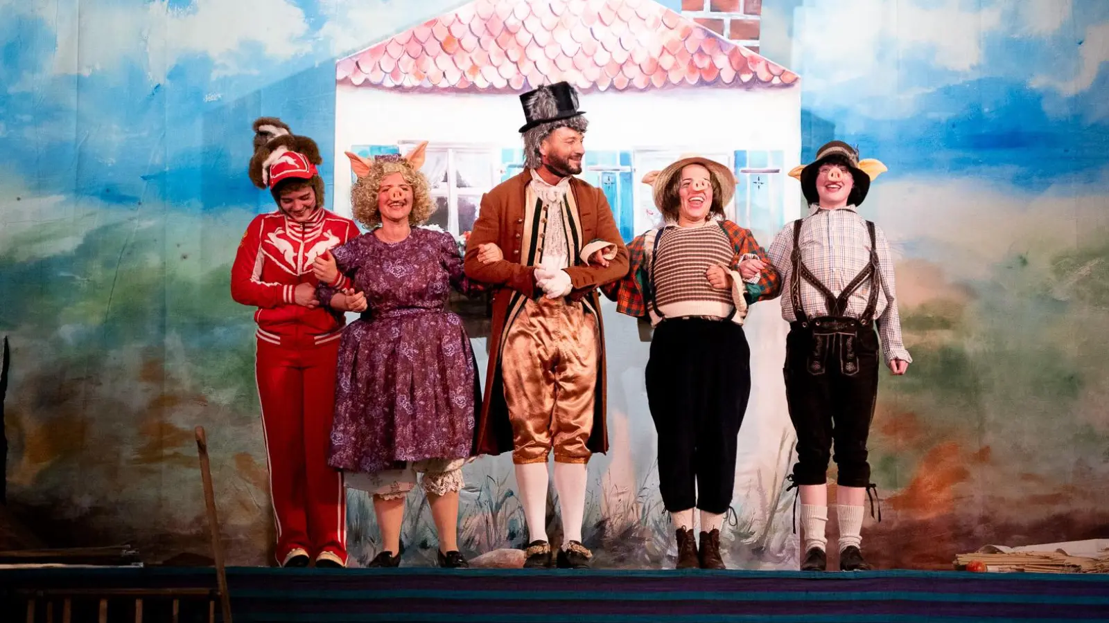 Das Märchen: „Die drei kleinen Schweinchen” wird in Taufkirchen gezeigt. (Foto: Münchner Theater für Kinder)