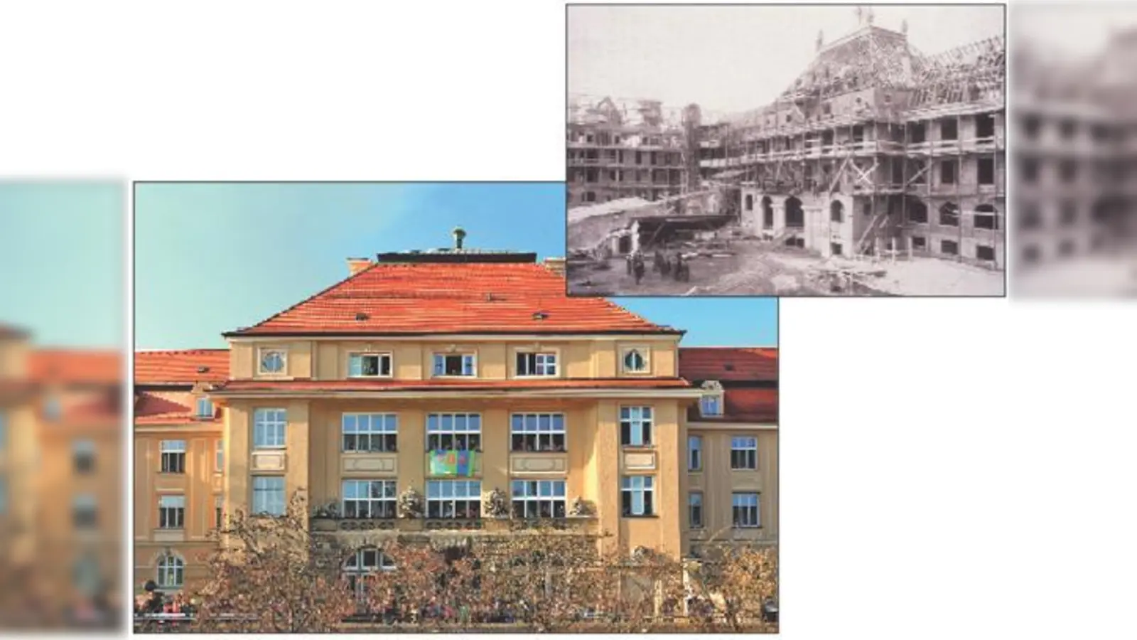 Die Landesschule einst und heute: Bildung und Ausbildung für 350 körperbehinderte Kinder und Jugendliche. 	 (Fotos: VA)