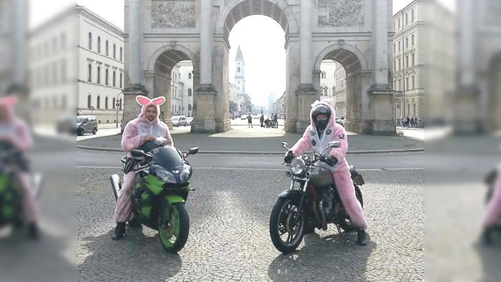 Für den guten Zweck unterwegs: Die Streetbunnycrew sammelt Spenden  im Hasenkostüm.	 (Foto: VA)