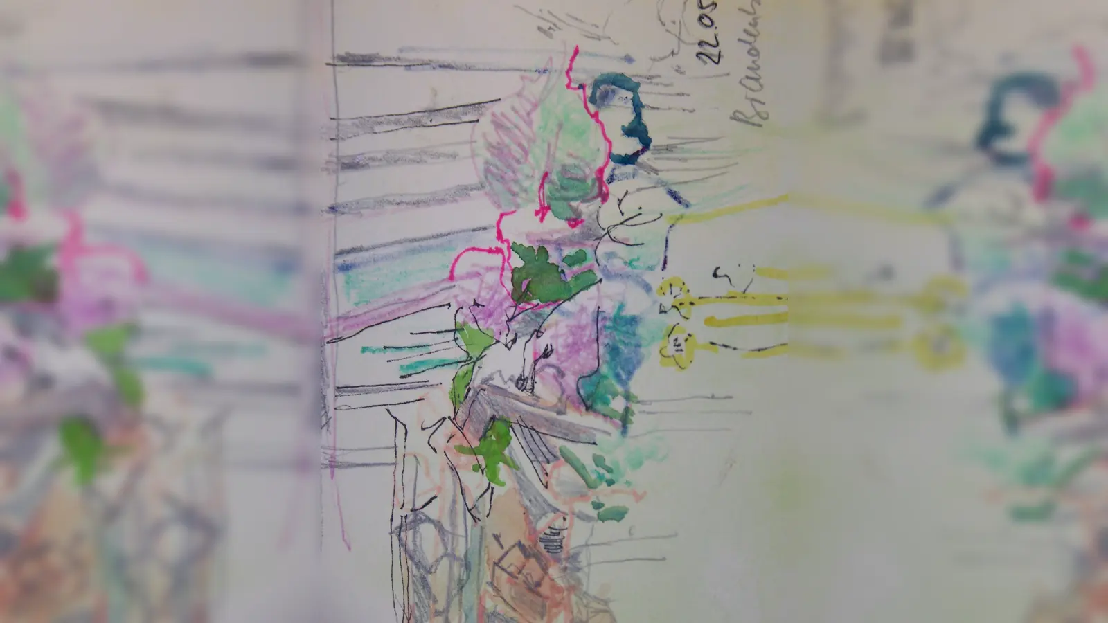 Skizzen und mehr gibt es in der MVHS zu sehen. (Foto: Doris Frohnauer)