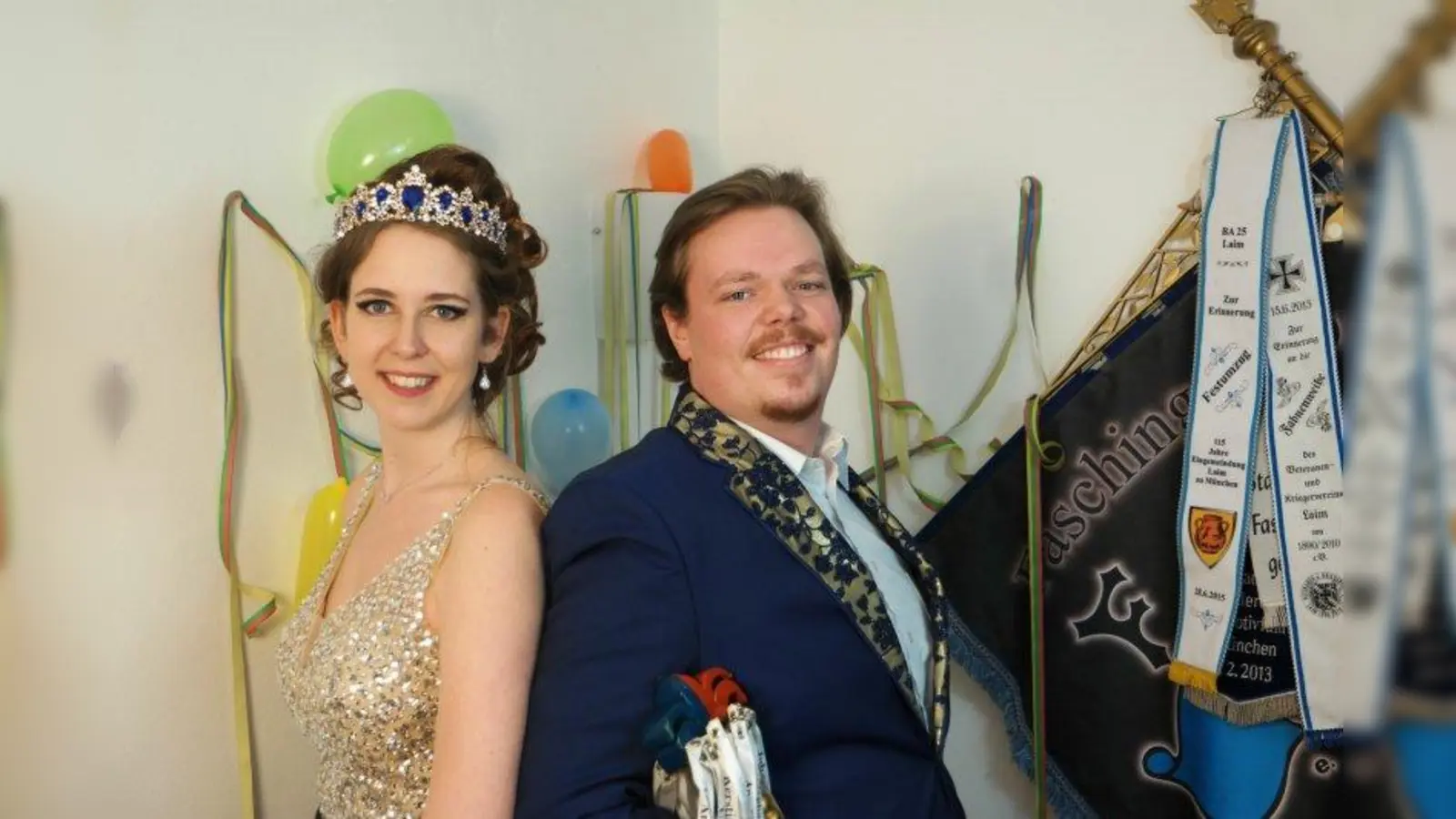 Nicole I. und Sebastian II. sind das neue Laimer Faschingsprinzenpaar. Sie werden die Ersten sein, die zwei Jahre lang regieren. (Foto: FCL)