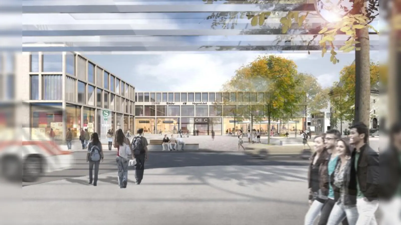 Als wichtiges städtebauliches Element ist ein neuer begrünter Quartiersplatz mit Aufenthaltsmöglichkeiten geplant. (Foto: aurelis)