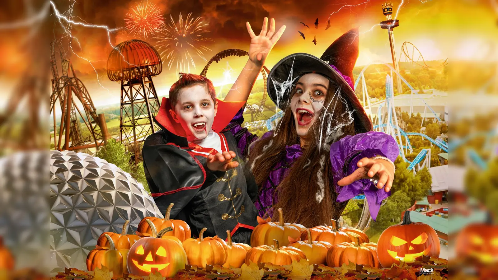 Halloween im Europa-Park feiern, ein gruseliger Spaß für die ganze Familie wartet hier auf die Besucher. (Foto: Europa-Park )