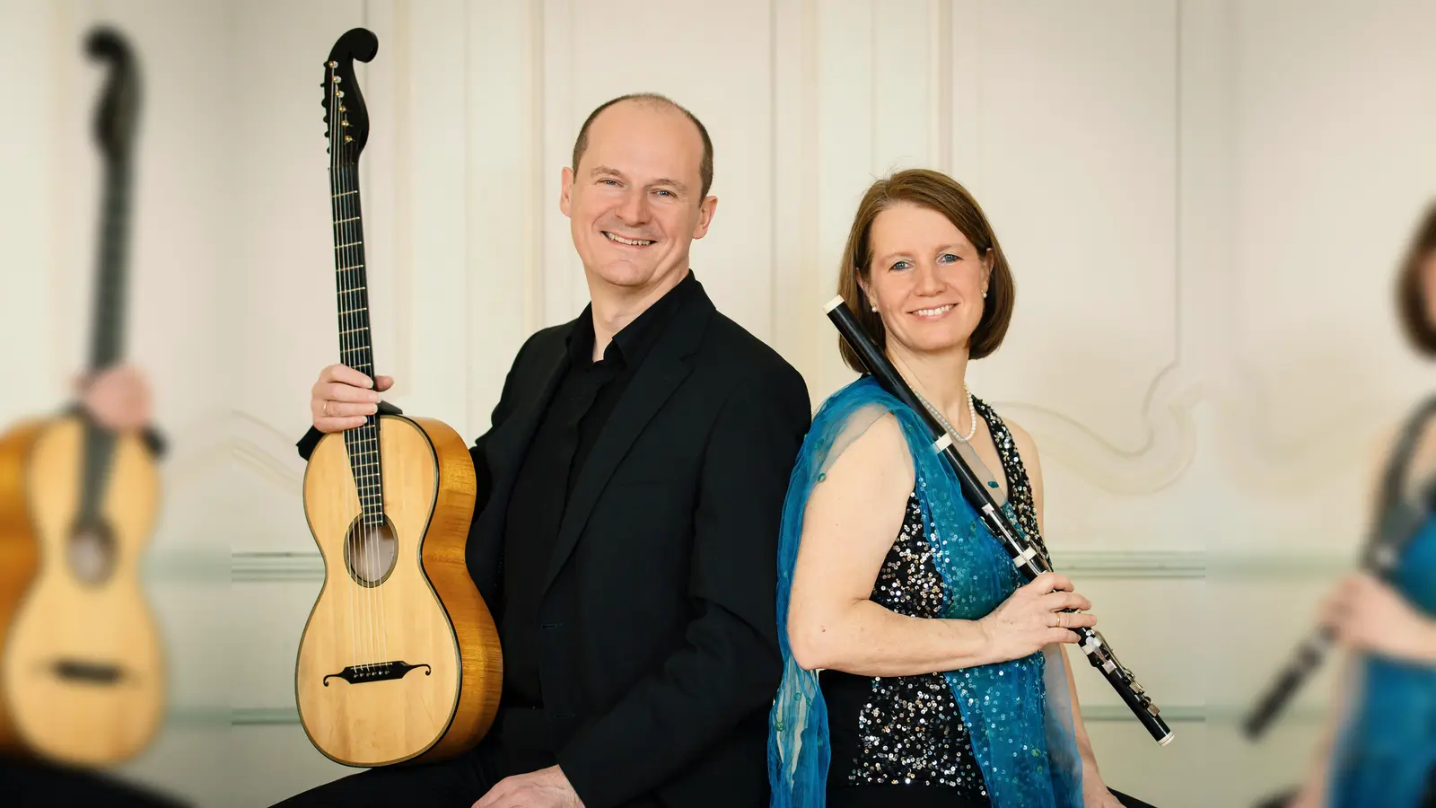 Die beiden Künstler Heike Nicodemus und Maximilian Mangold lassen die Wiener Klassik mit historischen Instrumenten erklingen. (Foto: Nicodemus/Mangold)