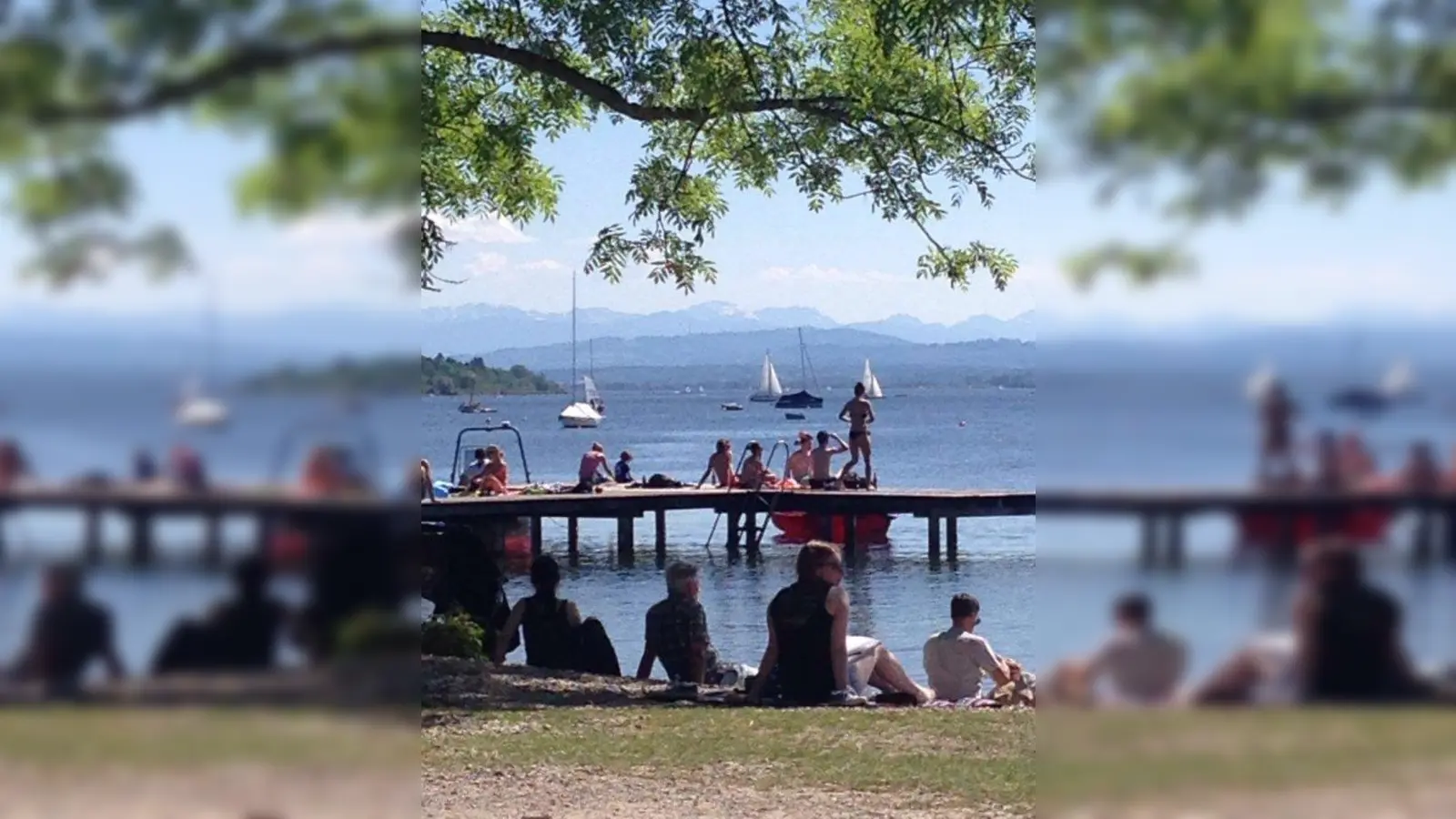 Hochbetrieb an den Seen (hier „Percha-Beach”) bedeutet leider auch wildes Parken auf den Straßen. (Foto: pst)