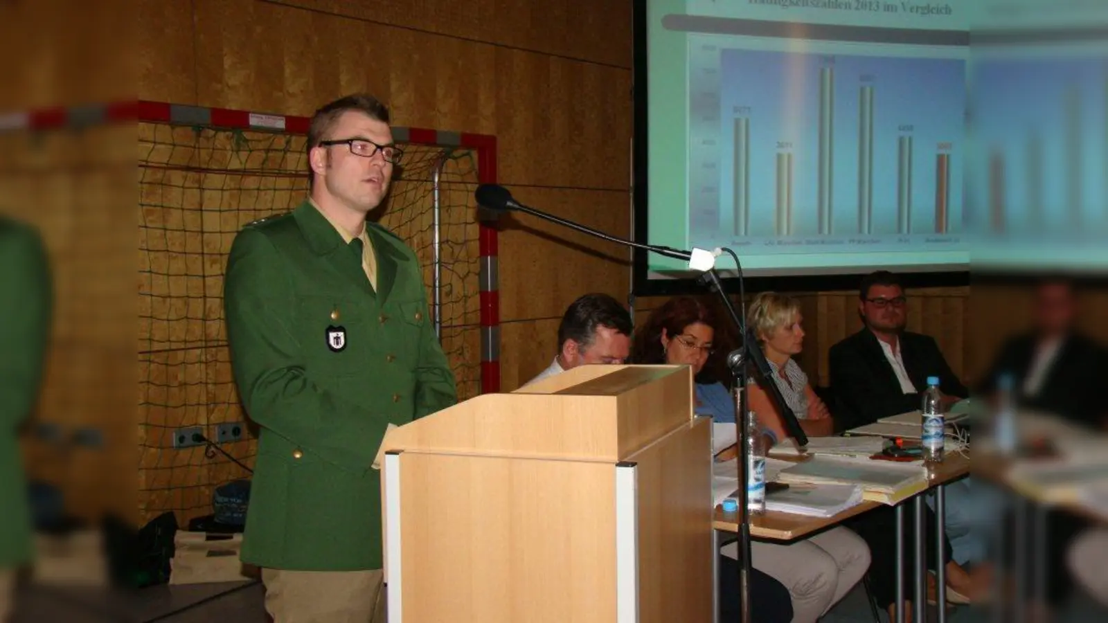 Michael Lutz, Leiter der PI 45, stellte in Aubing die Polizeistatistik vor. (Foto: pst)