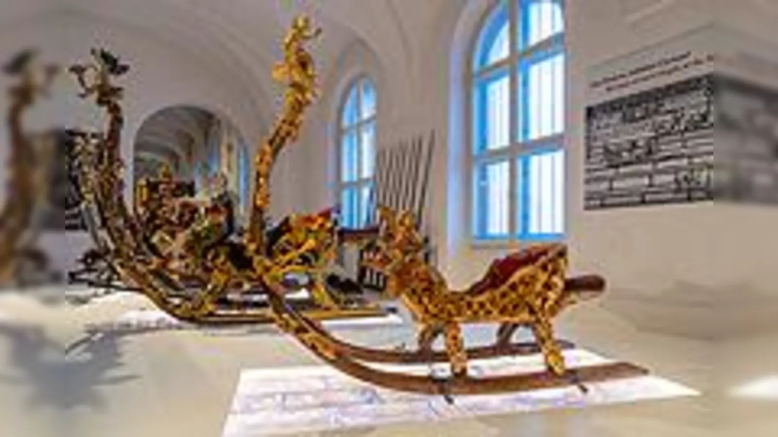 Der Kinderschlitten wurde für festliche, kostümierte Schlittenauffahrten und Turniere zur Faschingszeit genutzt. (Foto: Bayerische Schlösserverwaltung / Florian Schröter)